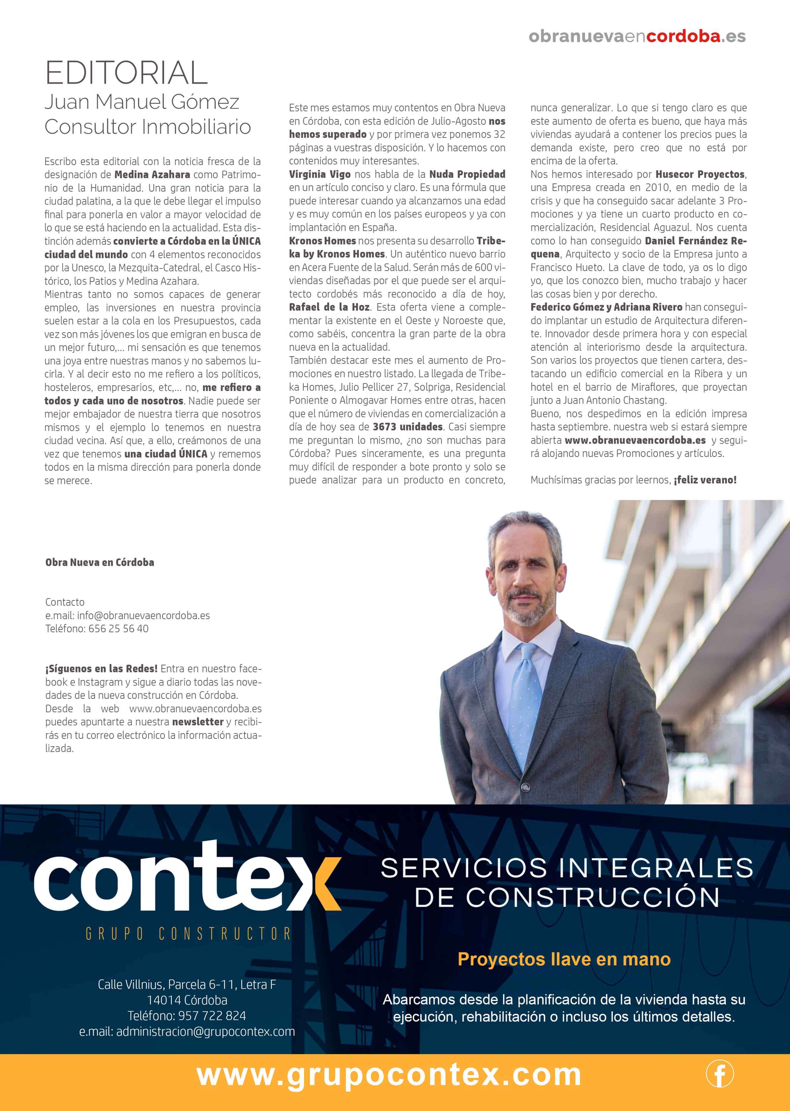 Editorial de julio - Revista obra nueva en cordoba