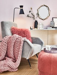 Tendencias decoración e interiorismo. Living Coral - obra nueva en cordoba