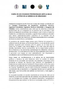 Carta a Gerencia Urbanismo - Obra nueva en Cordoba