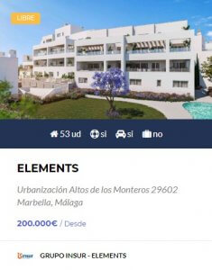 Elements marbella grupo insur obra nueva en marbella